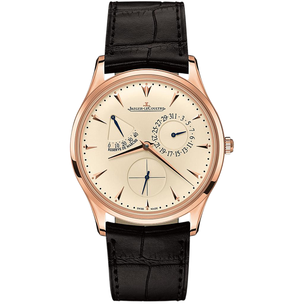 MASTER ULTRA THIN RÉSERVE DE MARCHE AUTOMATIC 39MM ROSE GOLD BEIGE ALLIGATOR