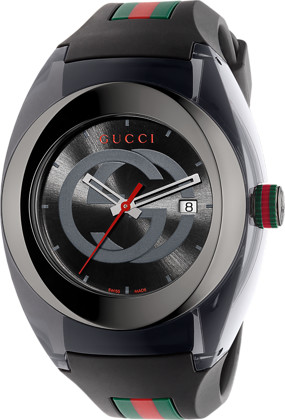 SYNC XXL QUARTZ 46MM STEEL BLACK RUBBER