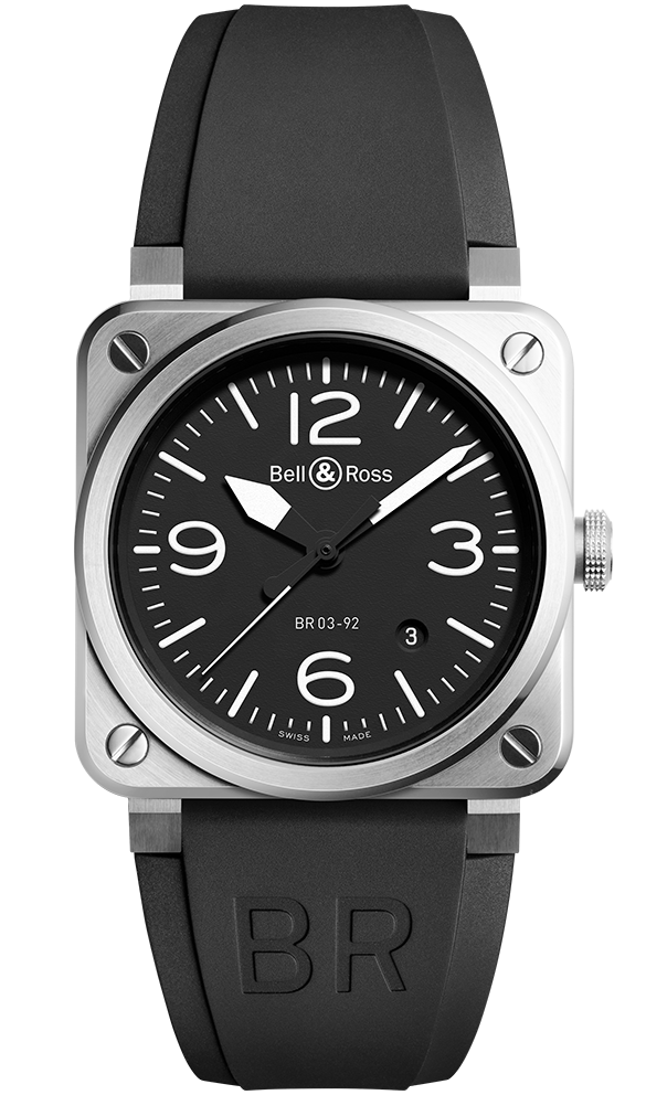 INSTRUMENTS BR 03-92 STEEL AUTOMATIC 42MM STEEL BLACK RUBBER