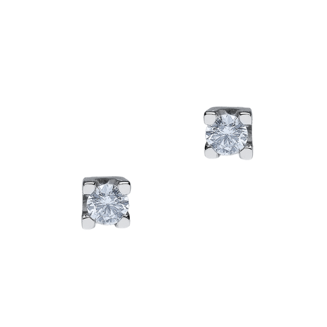 GENEVE CLASSIC EARRINGS 1.2 18K WHITE GOLD