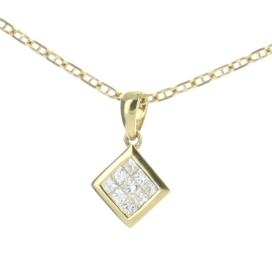 GENEVE NECKLACE PENDANT 0.75 18K YELLOW GOLD