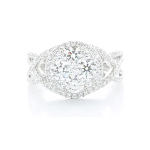 GENEVE RING ENGAGEMENT 6.46 18K WHITE GOLD 14