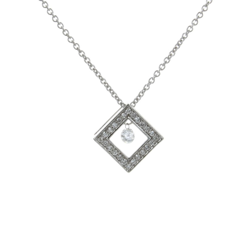 GENEVE NECKLACE CHAIN & PENDANT 3.89 18K WHITE GOLD