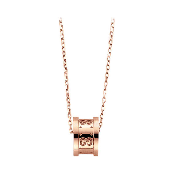 GUCCI ICON NECKLACE 0.0 18K ROSE GOLD 42CM