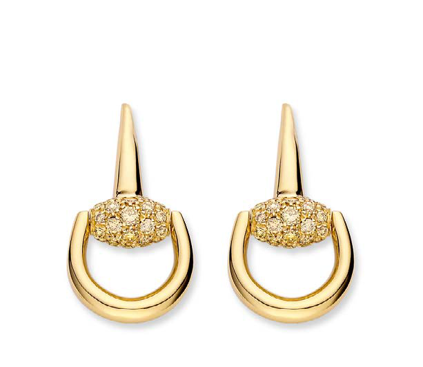 GUCCI HORSEBIT EARRINGS 15.0 18K YELLOW GOLD