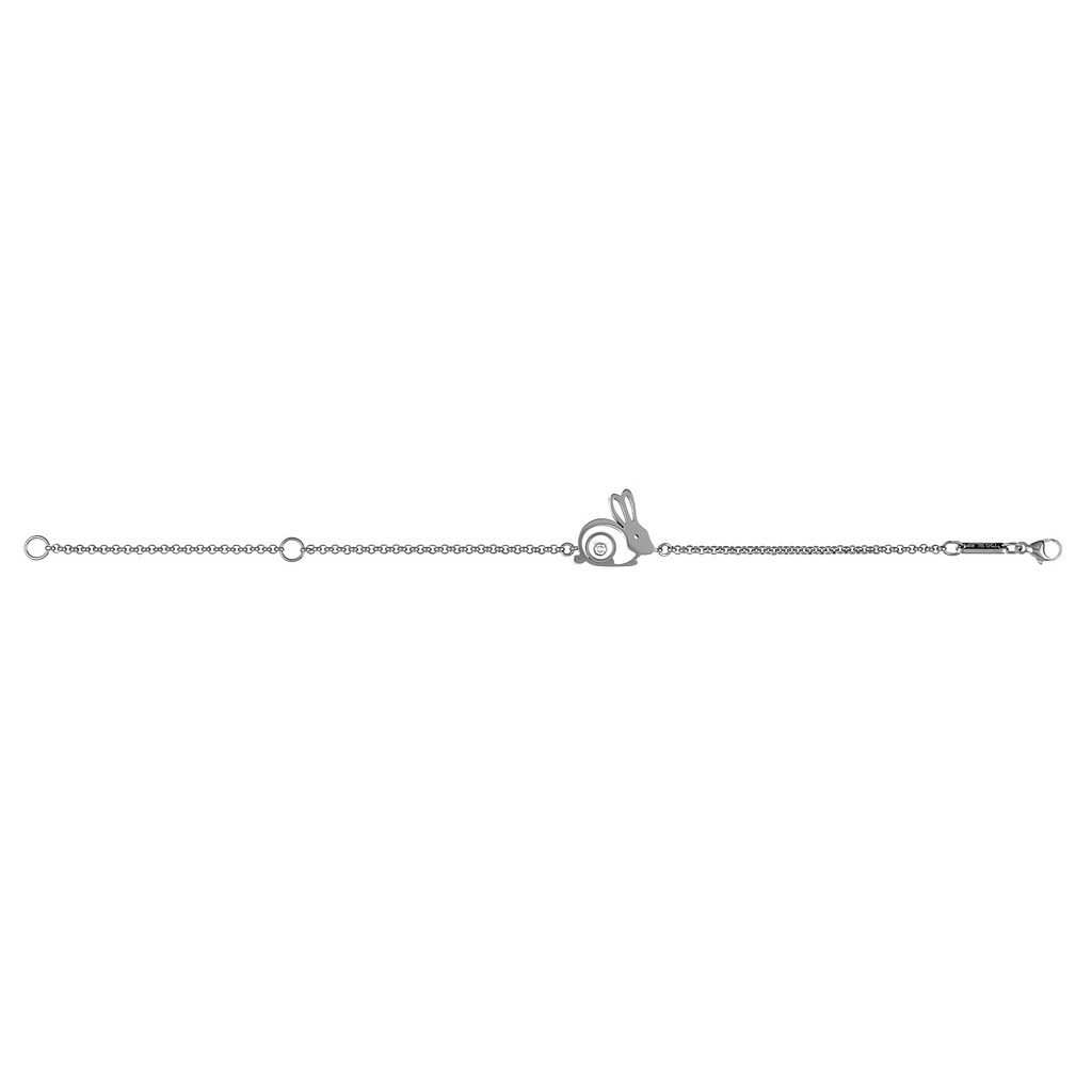 CHOPARD HAPPY DIAMONDS BRACELET 7.35 18K WHITE GOLD