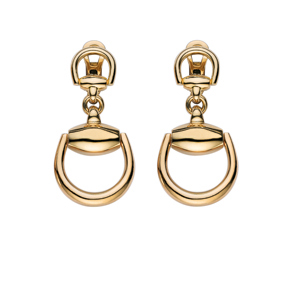 GUCCI HORSEBIT EARRINGS 22.8 18K YELLOW GOLD 40MM