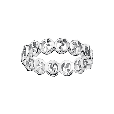 GUCCI GUCCI 1973 RING 0.0 18K WHITE GOLD 16