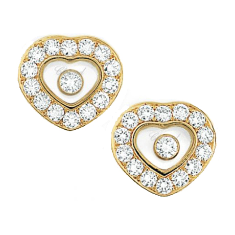 CHOPARD HAPPY DIAMONDS EARRINGS 5.0 18K YELLOW GOLD