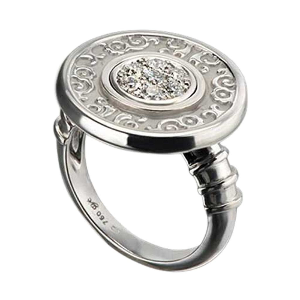 CARRERA Y CARRERA MUSICA RING 7.73 18K WHITE GOLD 15