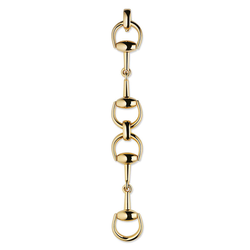 GUCCI HORSEBIT BRACELET 18CM 58.0 18K YELLOW GOLD