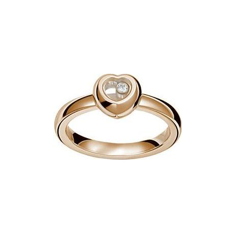 CHOPARD HAPPY DIAMONDS RING T 53 5.8 18K ROSE GOLD