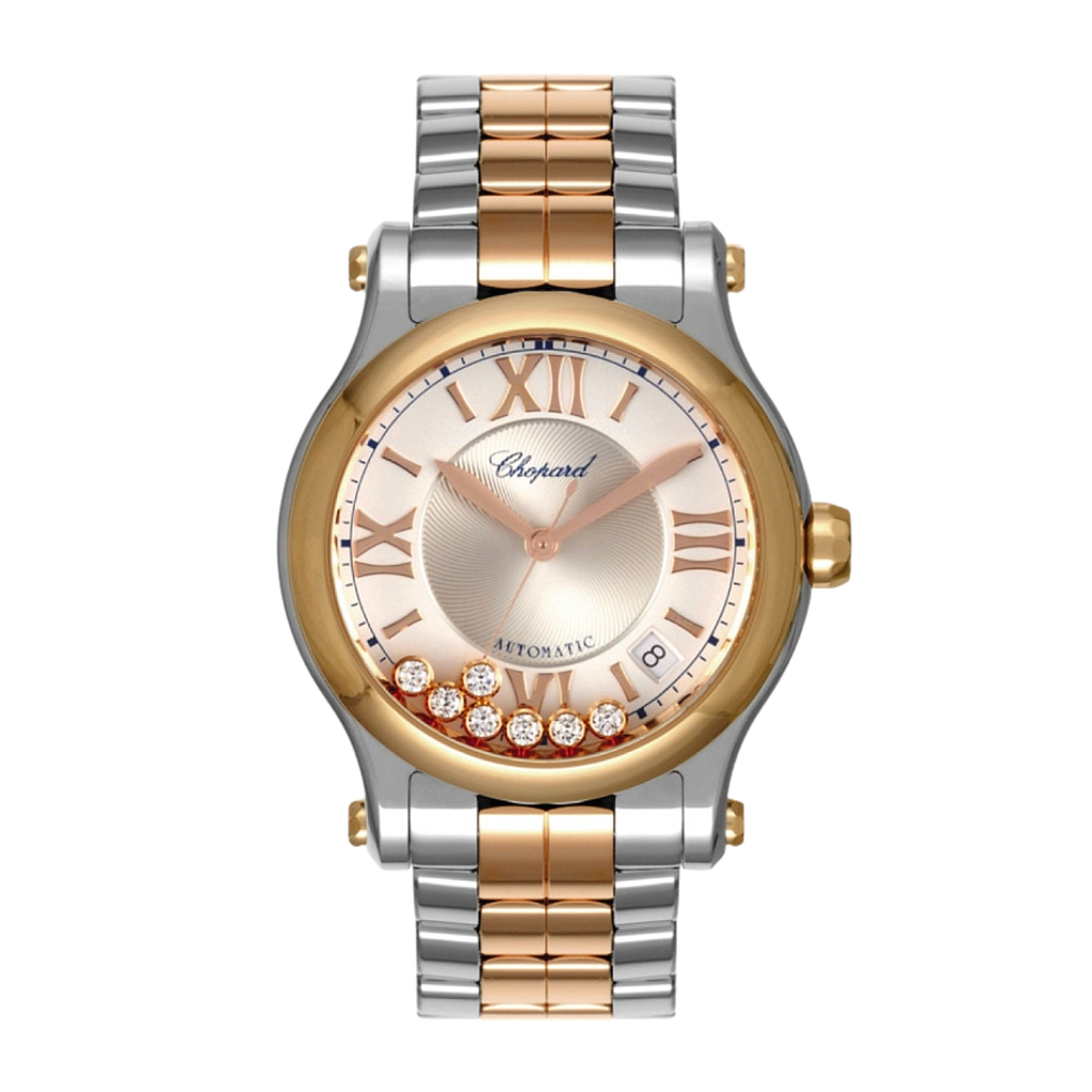 HAPPY SPORT 36 AUTOMATIC 36MM STEEL MOTHER OF PEARL STEEL & ROSE GOLD