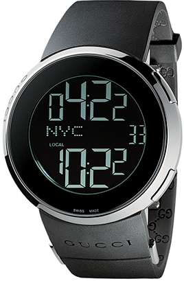 I GUCCI XL QUARTZ 44MM STEEL DIGITAL RUBBER