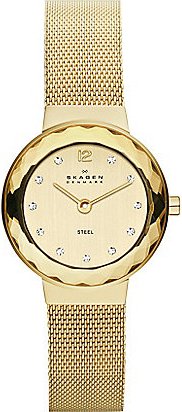 CLASSIC QUARTZ 25MM STEEL & PVD CHAMPAGNE MILANAISE