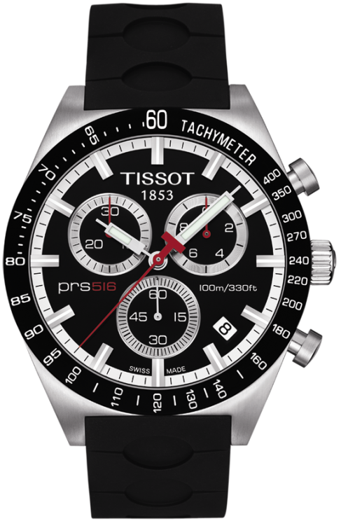 T-SPORT PRS 516 CHRONOGRAPH QUARTZ 46MM STEEL & PVD BLACK RUBBER