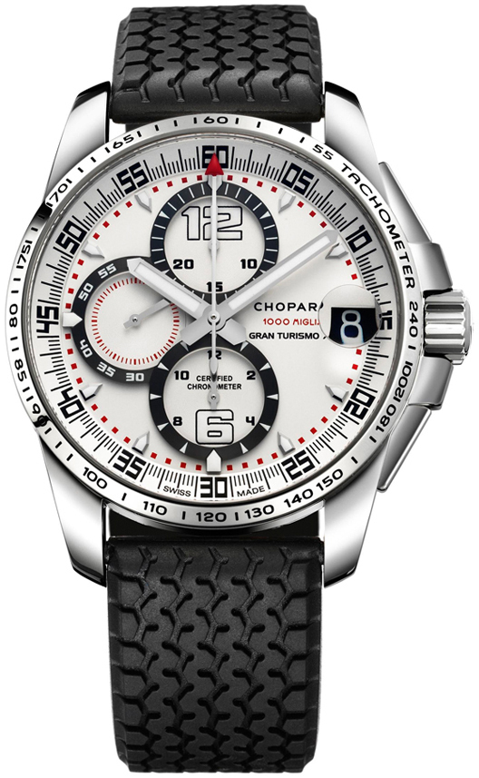 MILLE MIGLIA MILLE MIGLIA GT XL CHRONO AUTOMATIC 44MM STEEL SILVER RUBBER