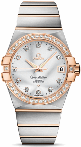 CONSTELLATION CO AXIAL 38MM AUTOMATIC 38MM STEEL SILVER STEEL & ROSE GOLD
