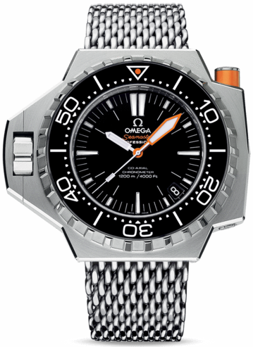 SEAMASTER PLOPROF 1200M CO AXIAL AUTOMATIC 55MM STEEL BLACK MILANAISE