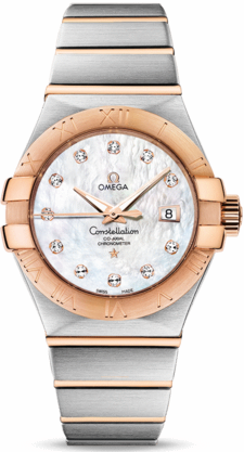 CONSTELLATION CO AXIAL 31MM AUTOMATIC 31MM STEEL MOTHER OF PEARL STEEL & ROSE GOLD