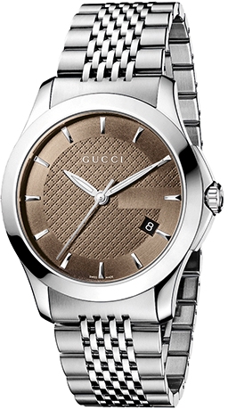 G TIMELESS QUARTZ MEDIANO QUARTZ 38MM STEEL BROWN STEEL