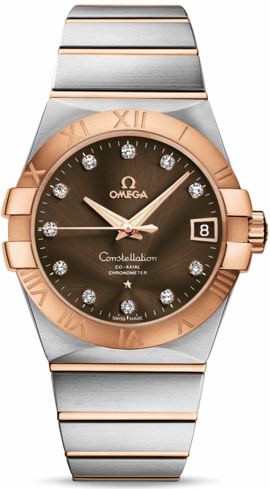 CONSTELLATION CO AXIAL 38MM AUTOMATIC 38MM STEEL BLACK STEEL & ROSE GOLD