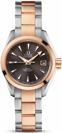 SEAMASTER AQUA TERRA 150M CO AXIAL AUTOMATIC 30MM STEEL BLACK STEEL & ROSE GOLD