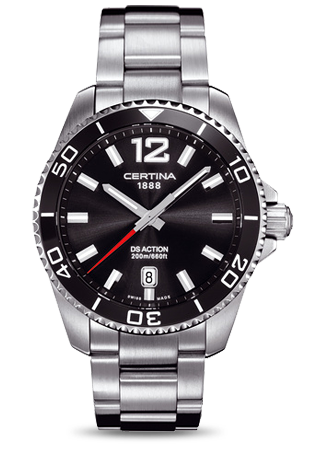 DS ACTION QUARTZ 40,5MM STEEL BLACK STEEL