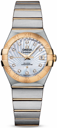 CONSTELLATION CO AXIAL 27MM AUTOMATIC 27MM STEEL MOTHER OF PEARL STEEL & GOLD