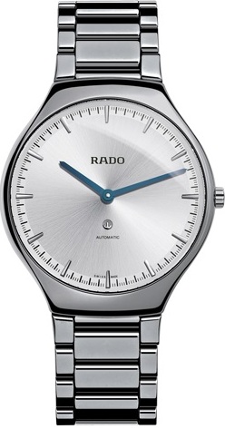 TRUE THINLINE SILVER AUTOMATIC 40MM CERAMIC SILVER CERAMIC