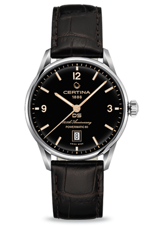 DS POWERMATIC AUTOMATIC 40MM STEEL GREY LEATHER