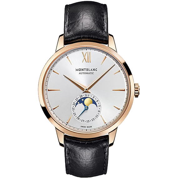 HERITAGE SPIRIT MOONPHASE AUTOMATIC 39MM ROSE GOLD SILVER ALLIGATOR