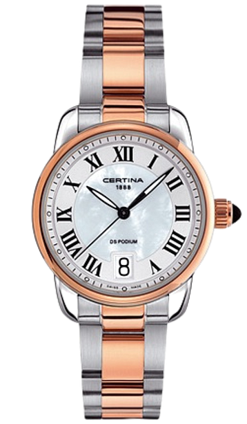 DS PODIUM LADY QUARTZ 32,5MM STEEL & PVD MOTHER OF PEARL STEEL & PVD