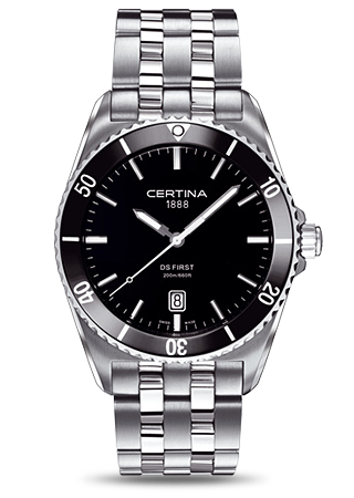 DS FIRST CERAMIC QUARTZ 41MM STEEL BLACK STEEL