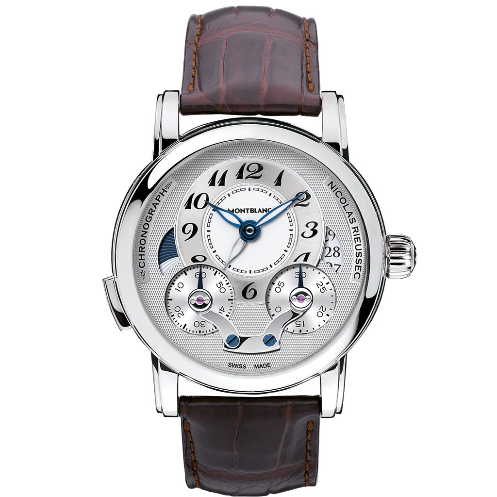 NICOLAS RIEUSSEC COLLECTION CHRONOGRAPH AUTOMATIC 43MM STEEL SILVER ALLIGATOR