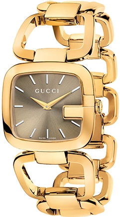 G GUCCI MEDIANO QUARTZ 32MM STEEL & PVD BROWN STEEL & PVD