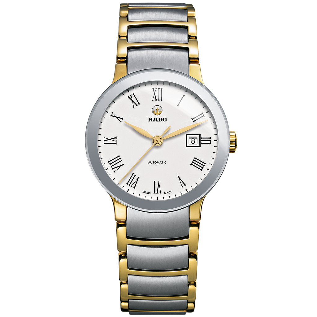 CENTRIX SILVER/GOLDEN AUTOMATIC 28MM STEEL & PVD WHITE STEEL & PVD