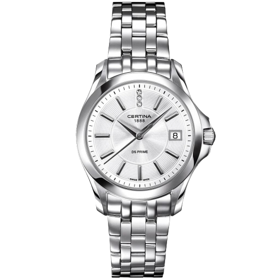 DS PRIME QUARTZ 32MM STEEL WHITE STEEL