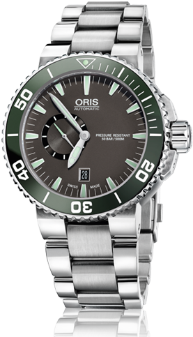 AQUIS SMALL SECOND DATE AUTOMATIC 46MM STEEL GREY STEEL