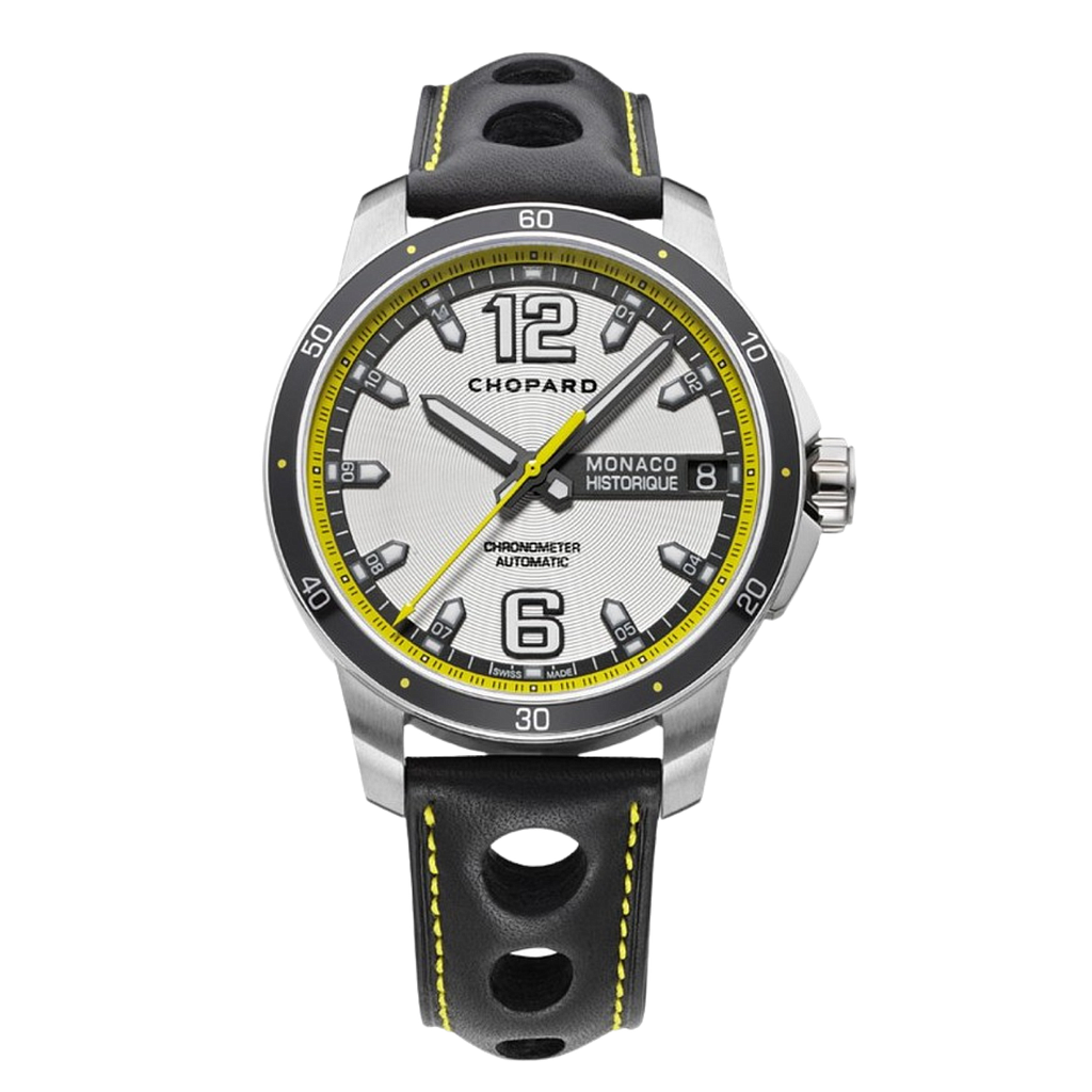 MILLE MIGLIA GRAND PRIX DE MONACO HISTORIQUE 2014 AUTOMATIC 44,5MM STEEL & TITANIUM SILVER LEATHER