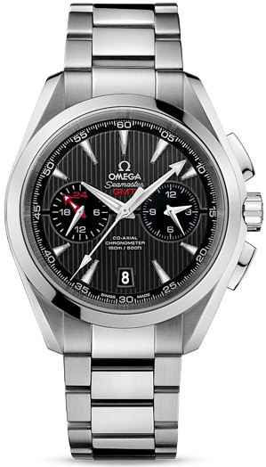 SEAMASTER AQUA TERRA 150M GMT CO AXIAL CHRONO AUTOMATIC 43MM STEEL GREY STEEL