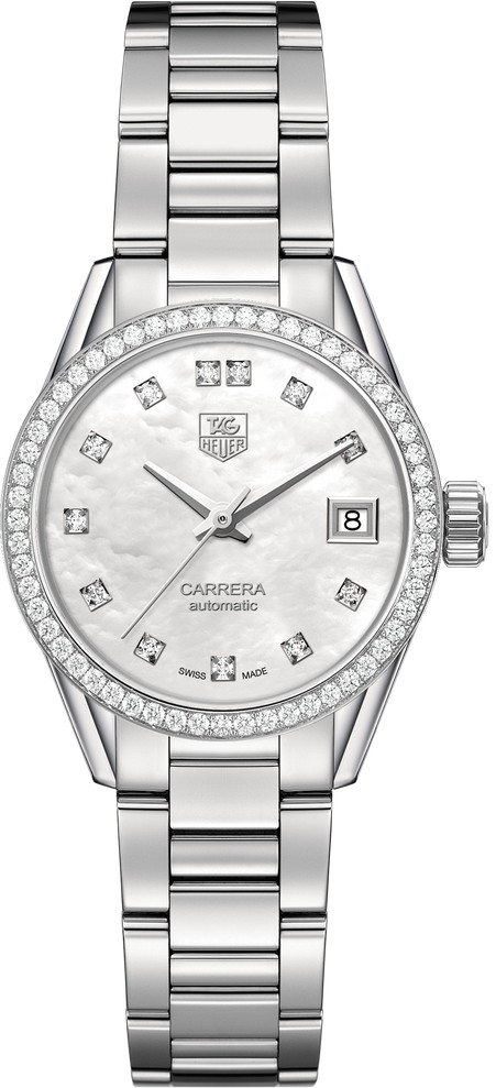 CARRERA CALIBRE 9 AUTOMATIC 28MM STEEL MOTHER OF PEARL STEEL