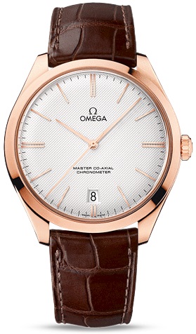 DE VILLE TRESOR MASTER CO AXIAL MANUAL WOUND 40MM ROSE GOLD SILVER ALLIGATOR