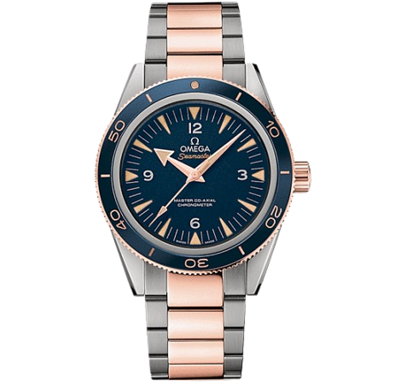 SEAMASTER 300 MASTER CO AXIAL AUTOMATIC 41MM TITANIUM & ROSE GOLD BLUE TITANIUM & ROSE GOLD