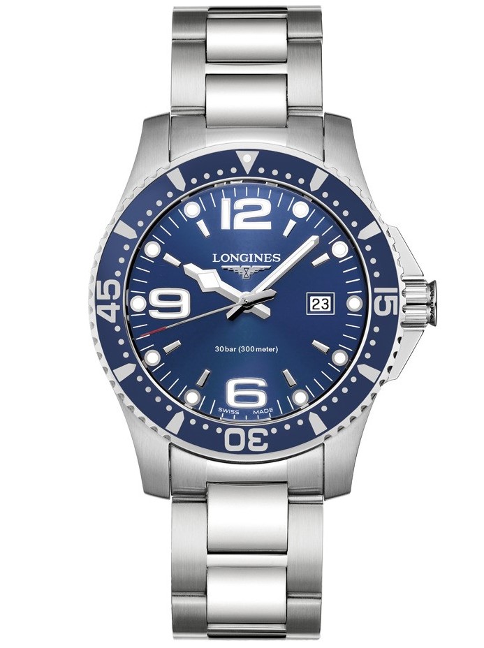 HYDROCONQUEST QUARTZ 39MM STEEL BLUE STEEL