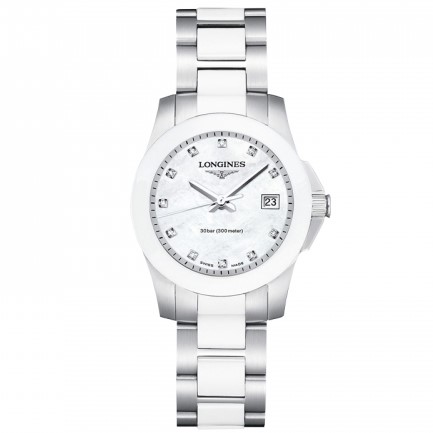 CONQUEST CERAMIC QUARTZ 29,5MM STEEL & CERAMIC MOTHER OF PEARL STEEL & CERAMIC