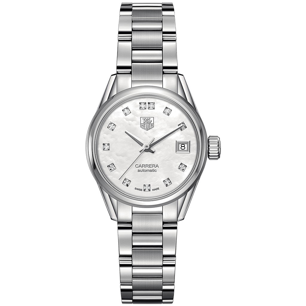 CARRERA CALIBRE 9 AUTOMATIC 28MM STEEL MOTHER OF PEARL STEEL