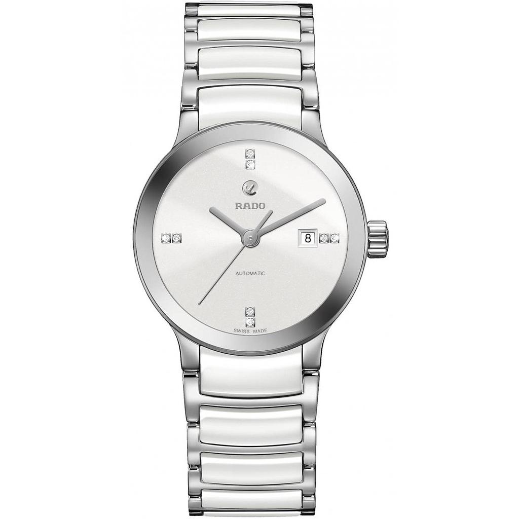 CENTRIX SILVER/WHITE AUTOMATIC 28MM STEEL WHITE STEEL & CERAMIC