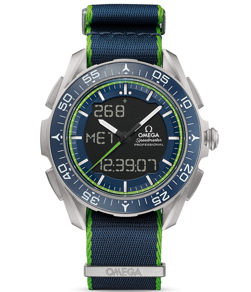 SPEEDMASTER SKYWALKER X 33 CHRONO QUARTZ 45MM TITANIUM BLUE TEXTILE