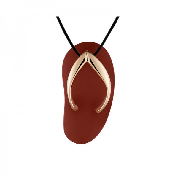 SHANKLA RED PASSION PENDANT 0.0 18K YELLOW GOLD